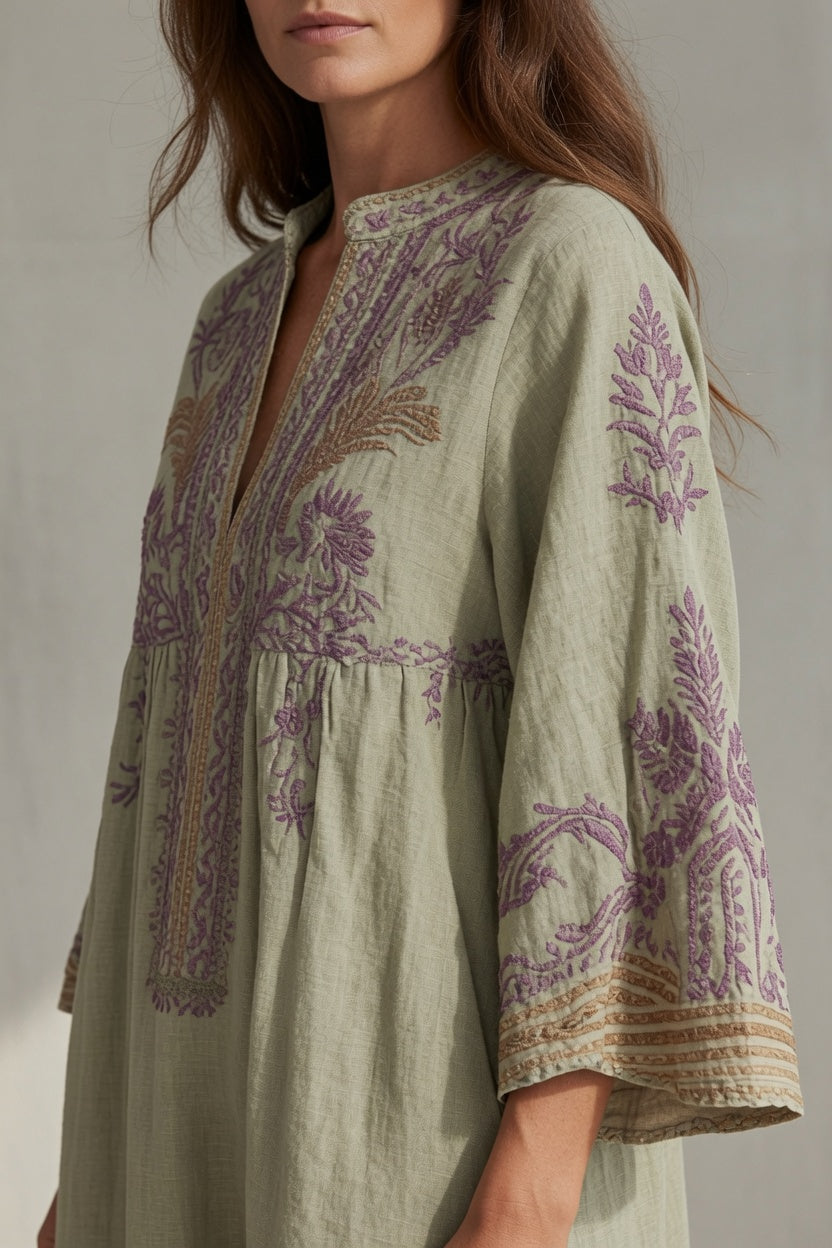 Elena | Embroidered Vintage Dress