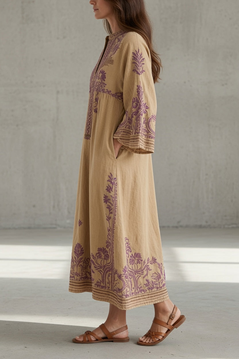 Elena | Embroidered Vintage Dress