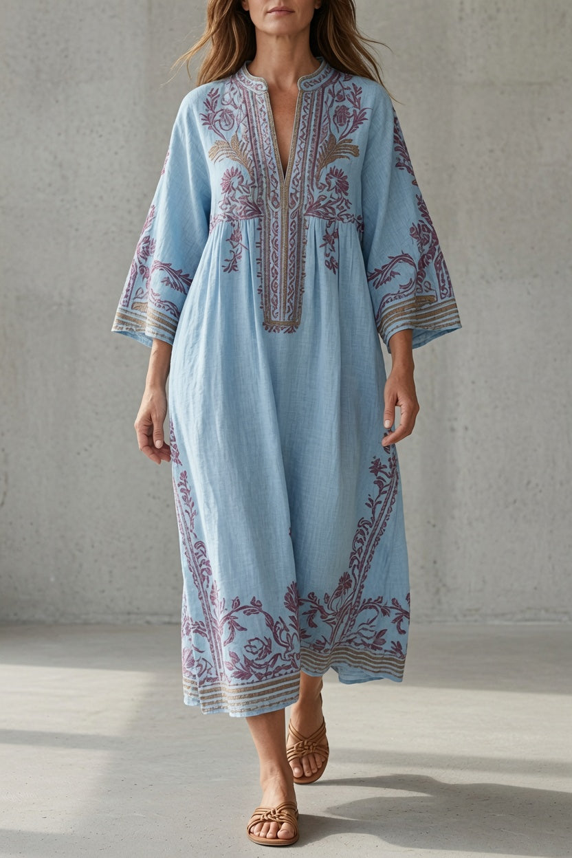 Elena | Embroidered Vintage Dress
