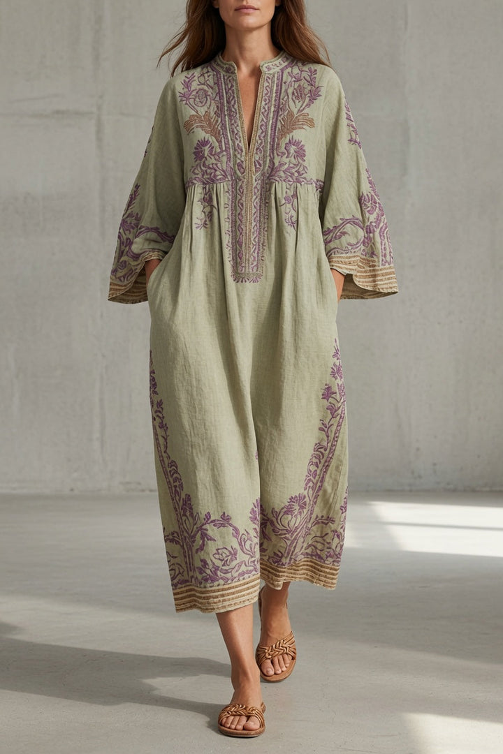 Elena | Embroidered Vintage Dress