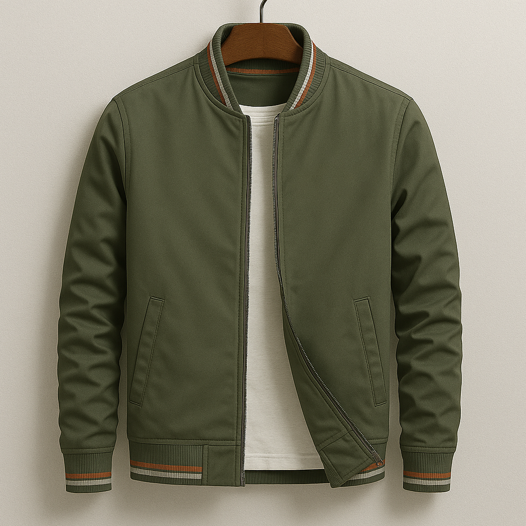 Elliot | Striped Bomber Jacket for Effortless Everyday Style