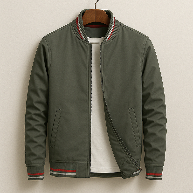 Elliot | Striped Bomber Jacket for Effortless Everyday Style