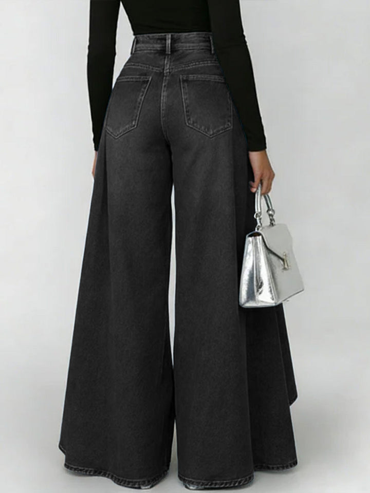 Erizza | High-Waisted Relaxed Wide-Leg Jeans
