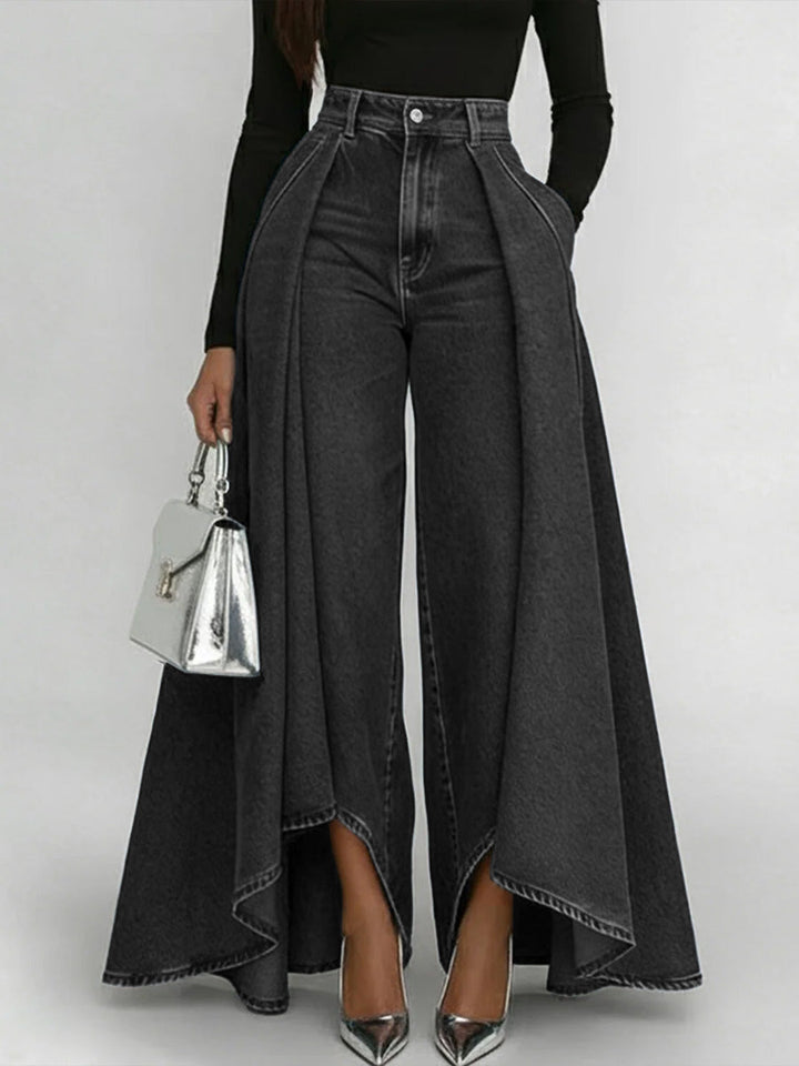 Erizza | High-Waisted Relaxed Wide-Leg Jeans
