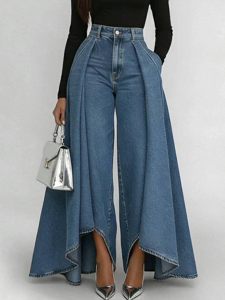 Erizza | High-Waisted Relaxed Wide-Leg Jeans
