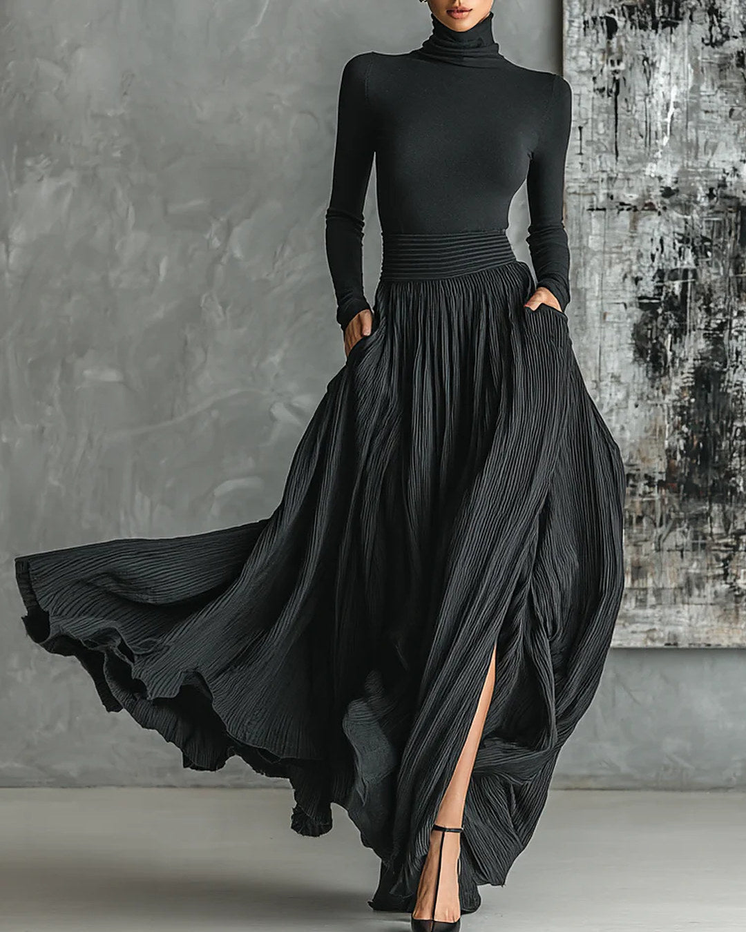 Eva | Pleated Skirt Set