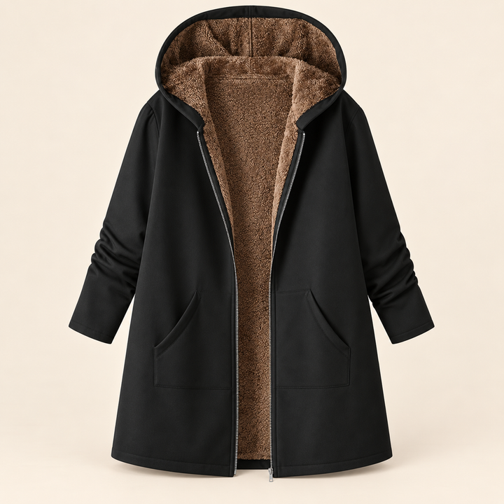 Evelyn™ | Cozy Lined Hooded Coat