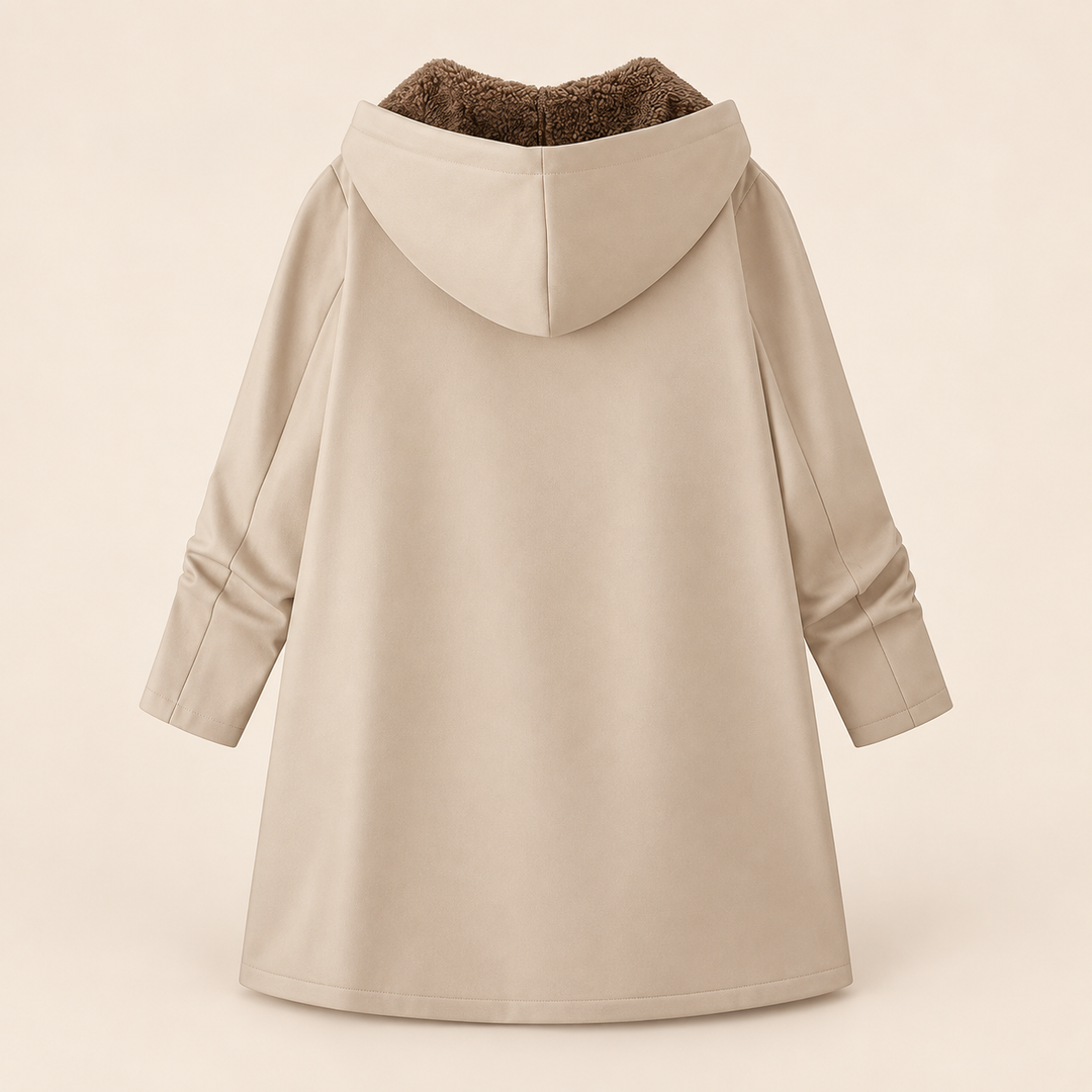 Evelyn | Sherpa-Lined Hooded Coat