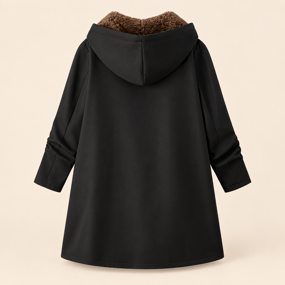 Evelyn | Sherpa-Lined Hooded Coat