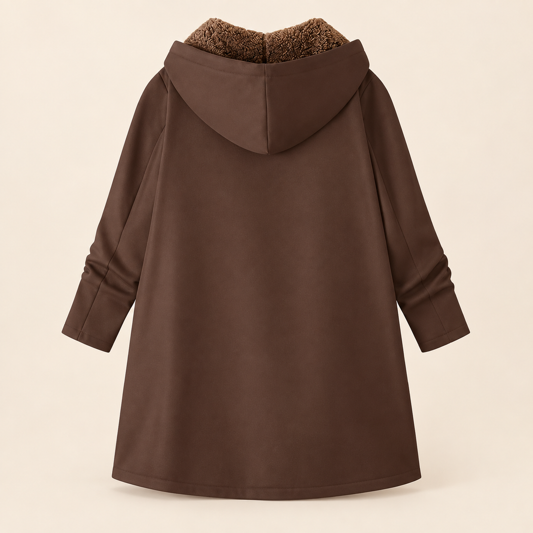 Evelyn | Sherpa-Lined Hooded Coat
