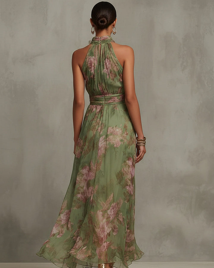Fiorina | Floral Halter Maxi Dress
