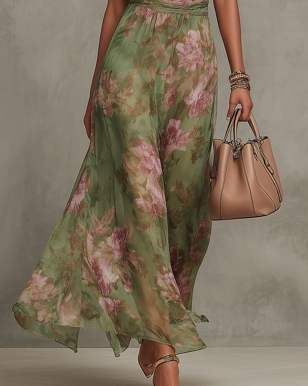 Fiorina | Floral Halter Maxi Dress