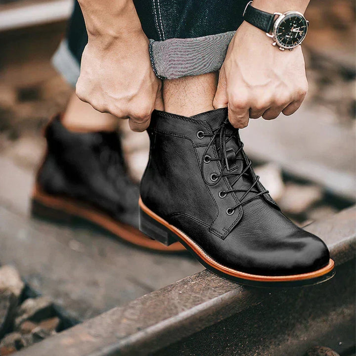 Fredie | Men’s Retro Round-Toe Boots