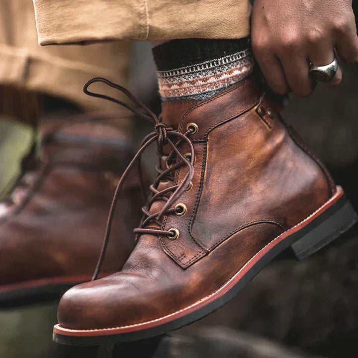 Fredie | Men’s Retro Round-Toe Boots