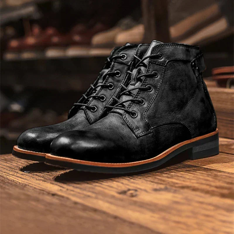 Fredie | Men’s Retro Round-Toe Boots