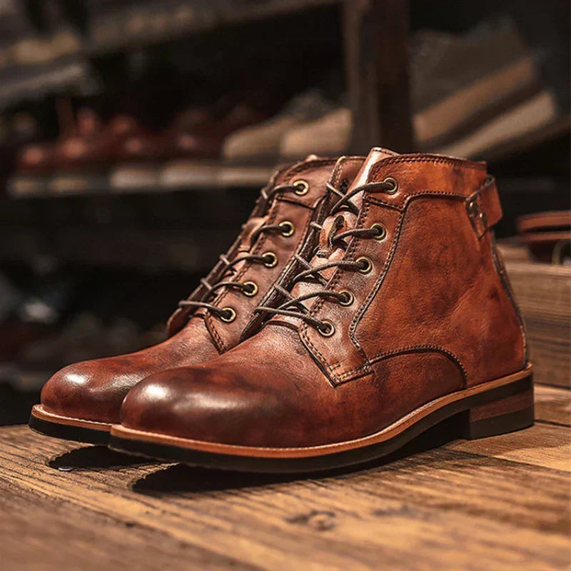 Fredie | Men’s Retro Round-Toe Boots