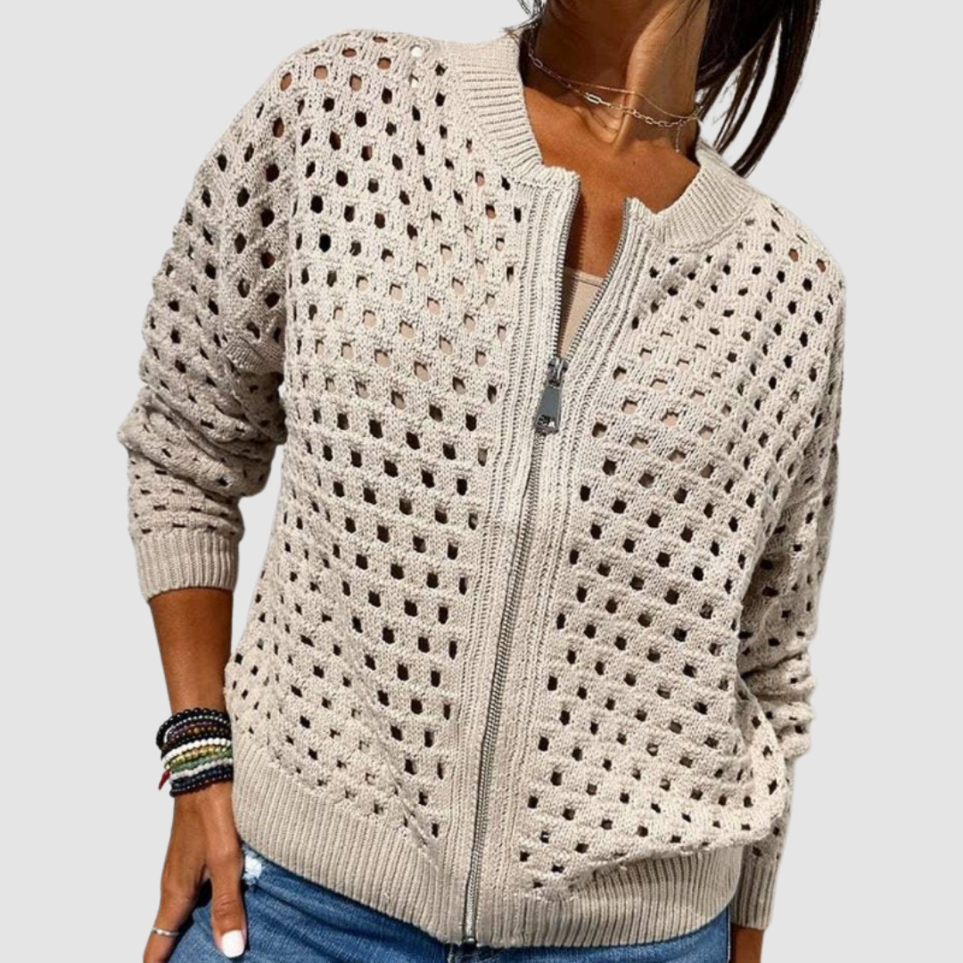 Grace | Knitted Cardigan with Zipper