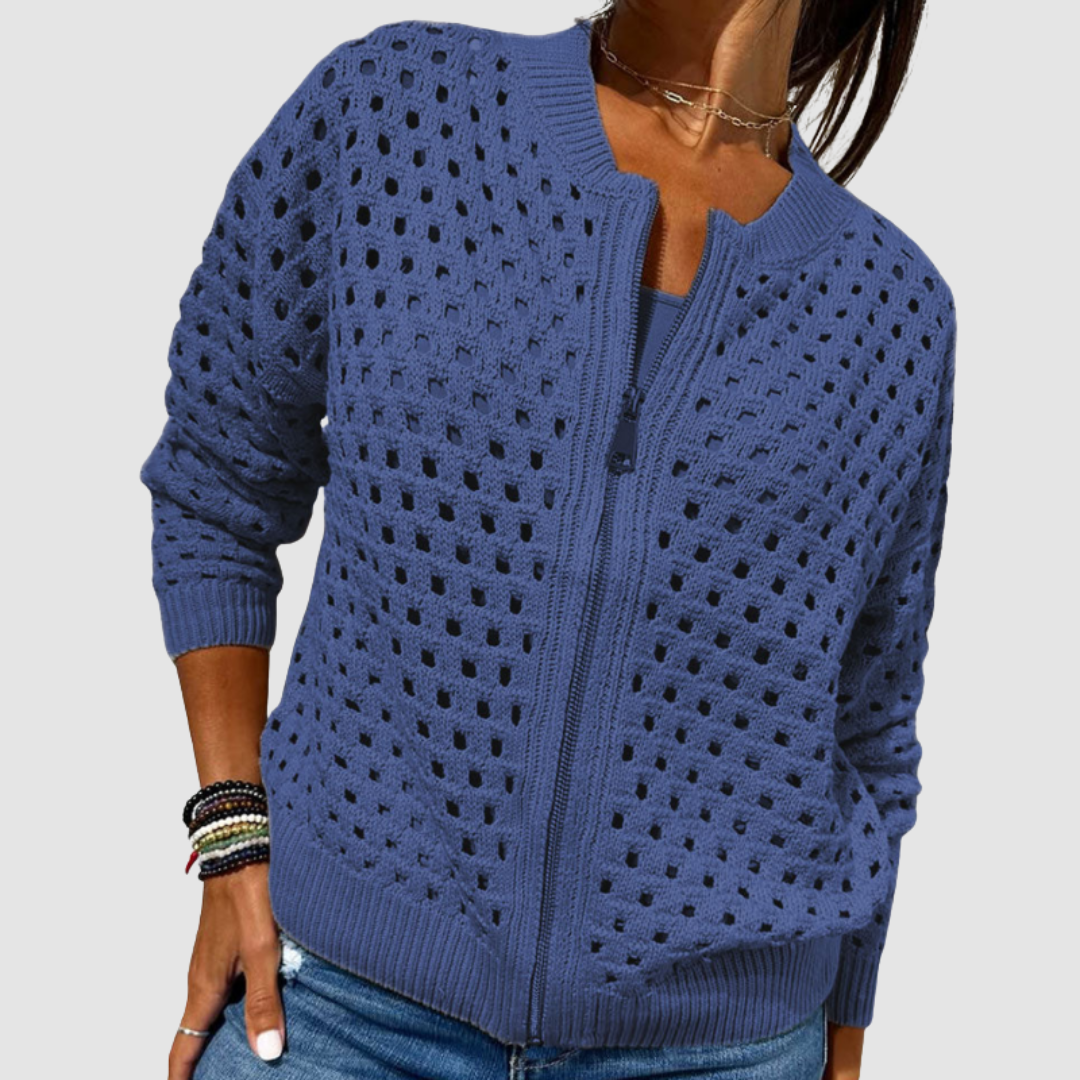 Grace | Knitted Cardigan with Zipper