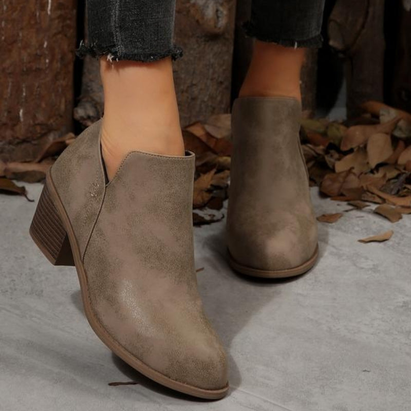 Hera | Textured Fringe Ankle Boots