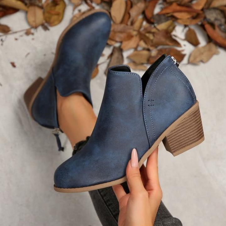 Hera | Textured Fringe Ankle Boots