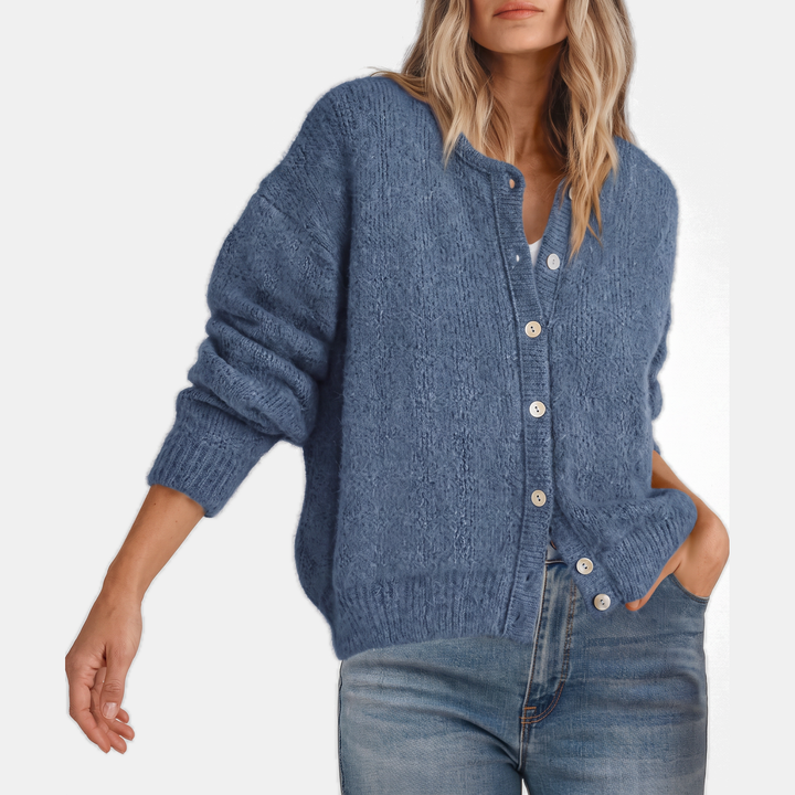 Indy | Relaxed Textured Button Cardigan