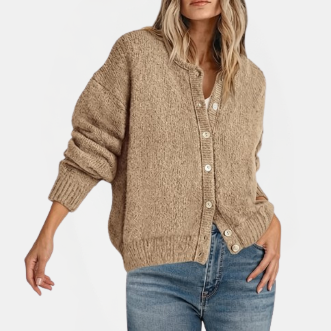 Indy | Relaxed Textured Button Cardigan