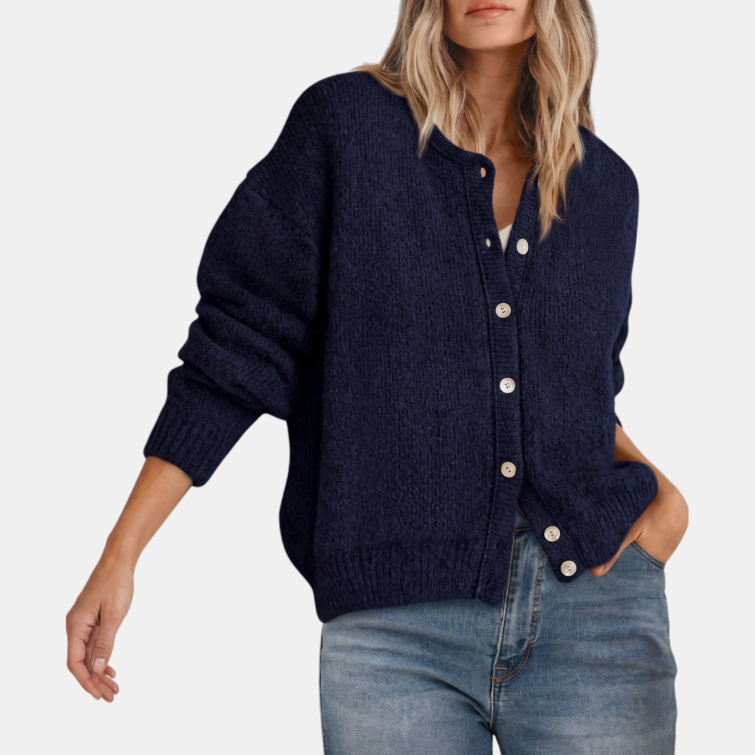 Indy | Relaxed Textured Button Cardigan