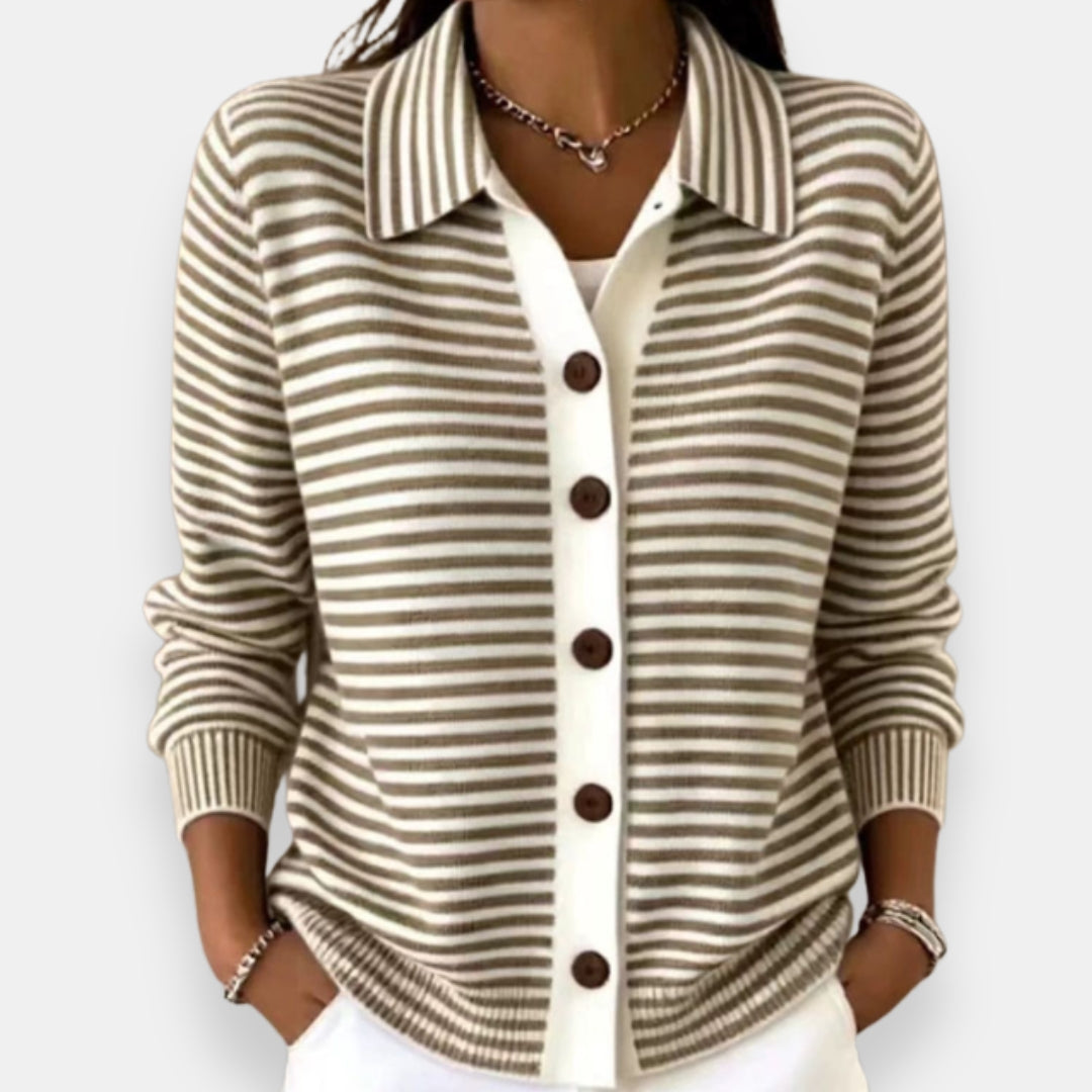 Jamie | Striped Button Cardigan