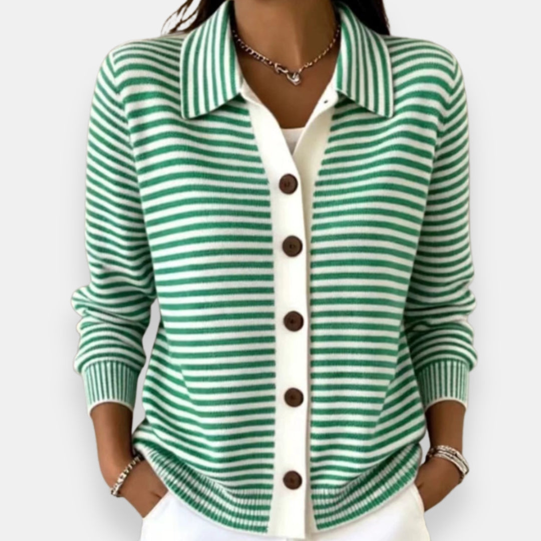 Jamie | Striped Button Cardigan