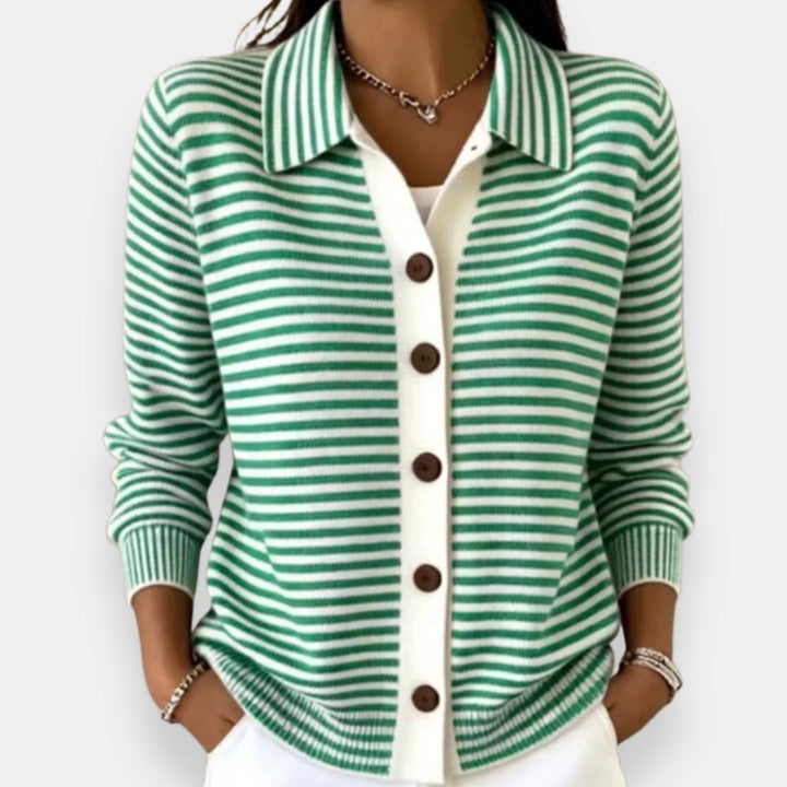 Jamie | Striped Button Cardigan