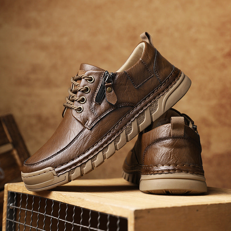 Jensen | Leather Shoes with Side Zip