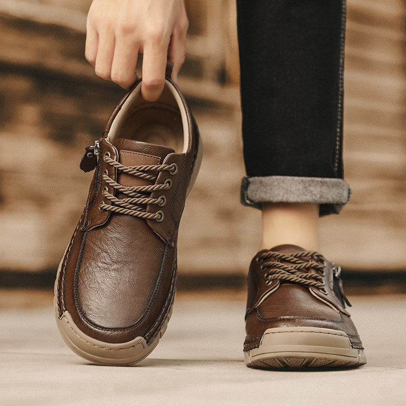 Jensen | Leather Shoes with Side Zip
