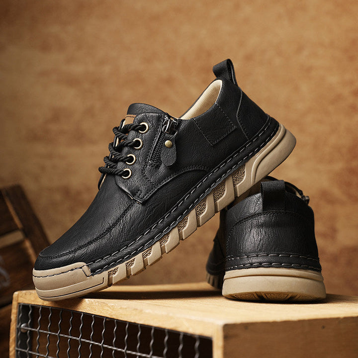 Jensen | Leather Shoes with Side Zip
