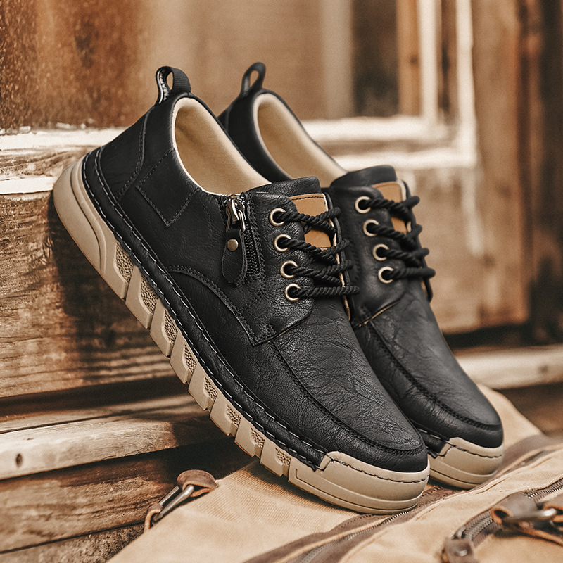Jensen | Leather Shoes with Side Zip