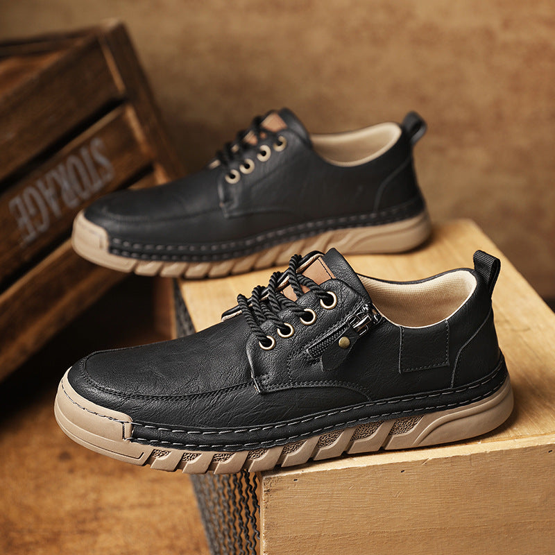Jensen | Leather Shoes with Side Zip
