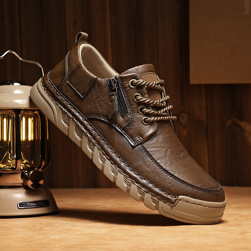 Jensen | Leather Shoes with Side Zip