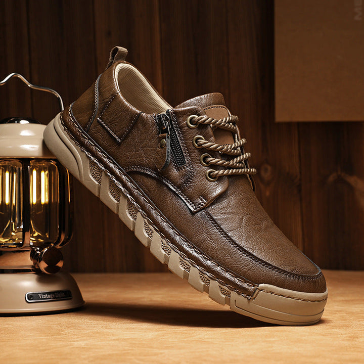 Jensen | Leather Shoes with Side Zip