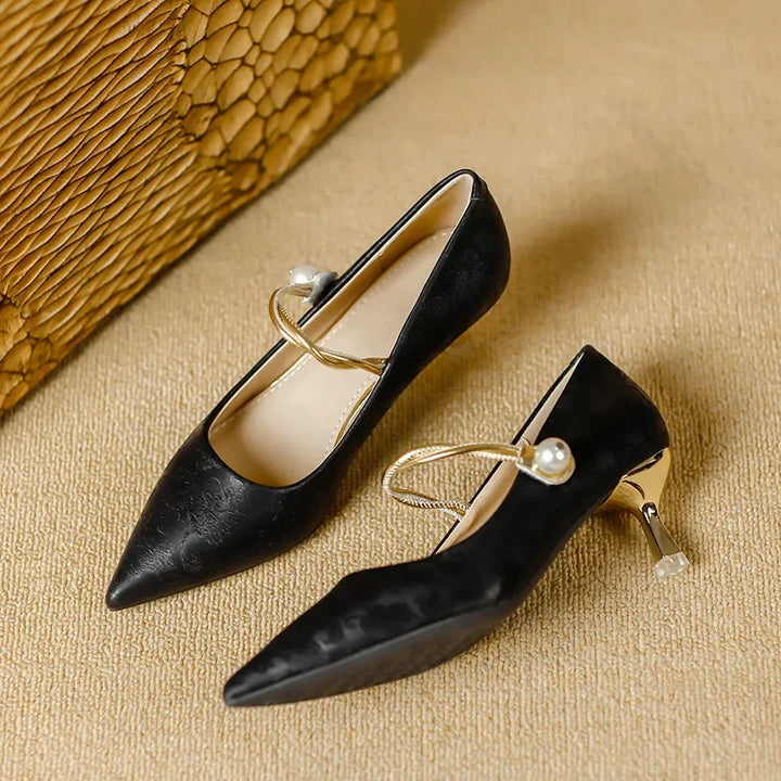 Karsyn | Vintage Pearl Kitten Heels