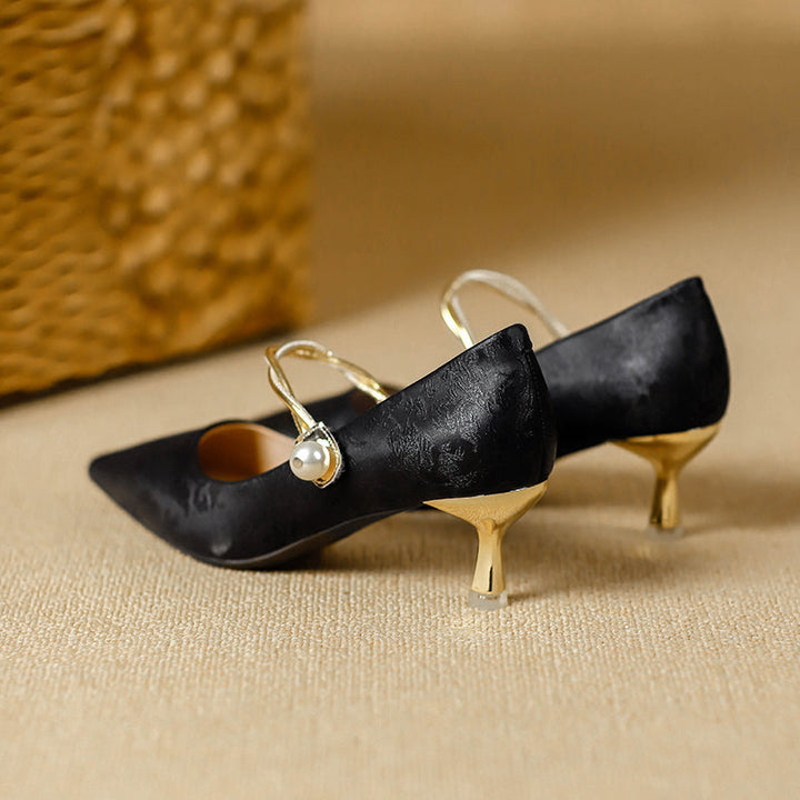 Karsyn | Vintage Pearl Kitten Heels