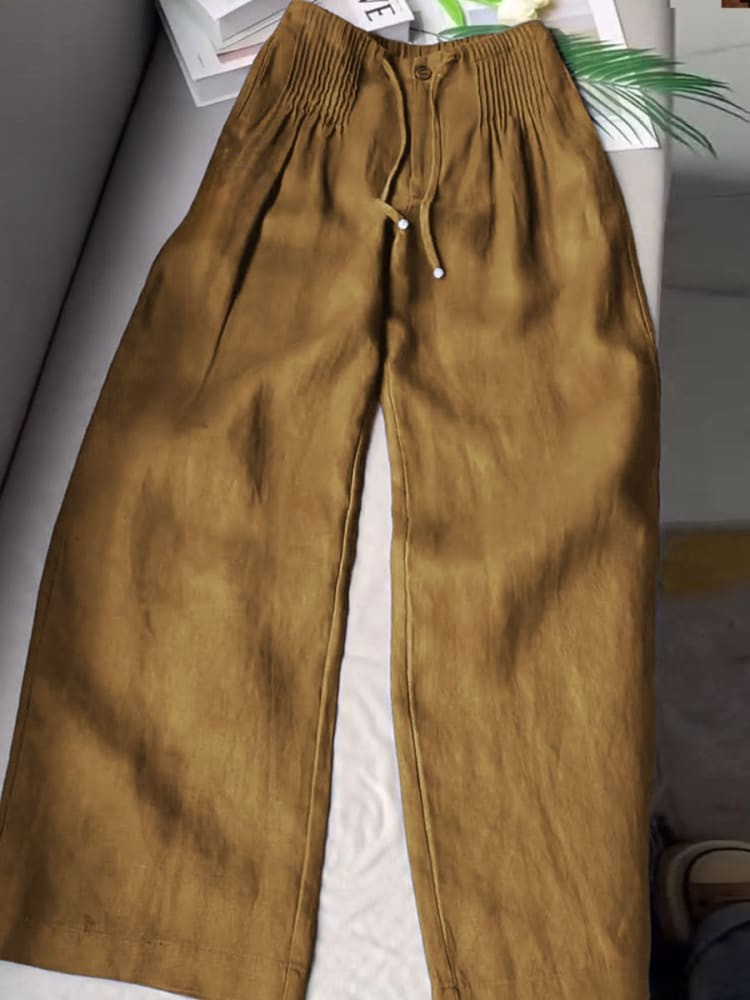 Kat | Breathable Linen Blend Summer Trousers