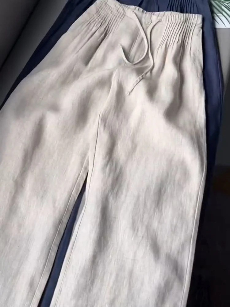 Kat | Breathable Linen Blend Summer Trousers