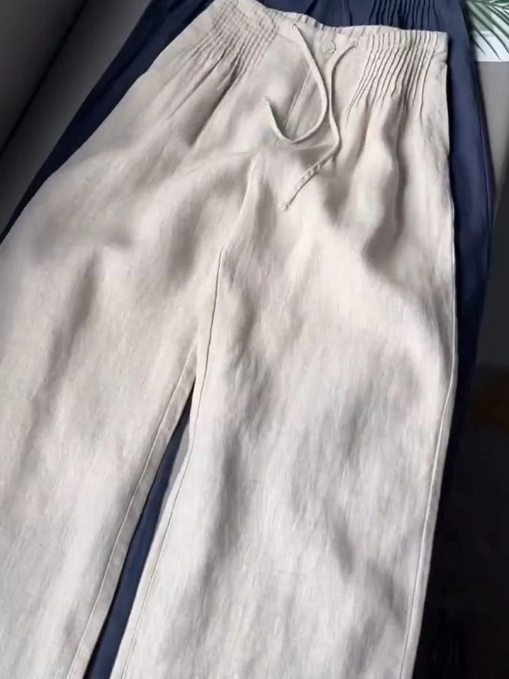 Kat | Breathable Linen Blend Summer Trousers