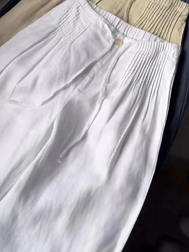 Kat | Breathable Linen Blend Summer Trousers