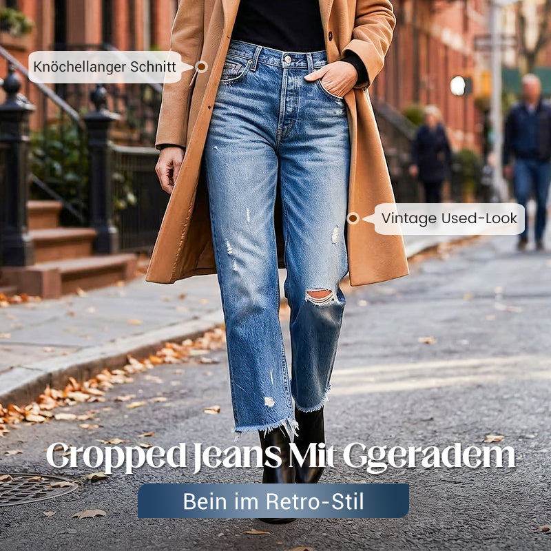 Larra | Retro Cropped Straight Leg Jeans