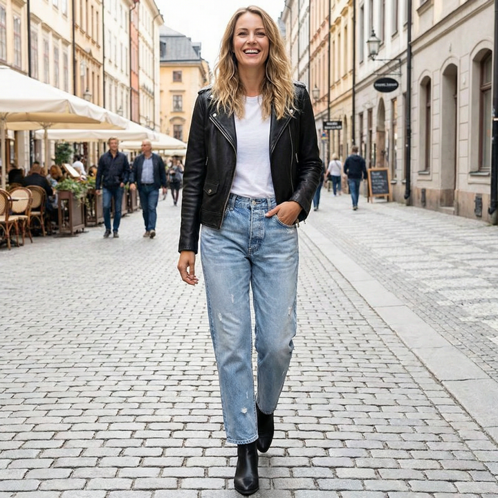 Larra | Retro Cropped Straight Leg Jeans