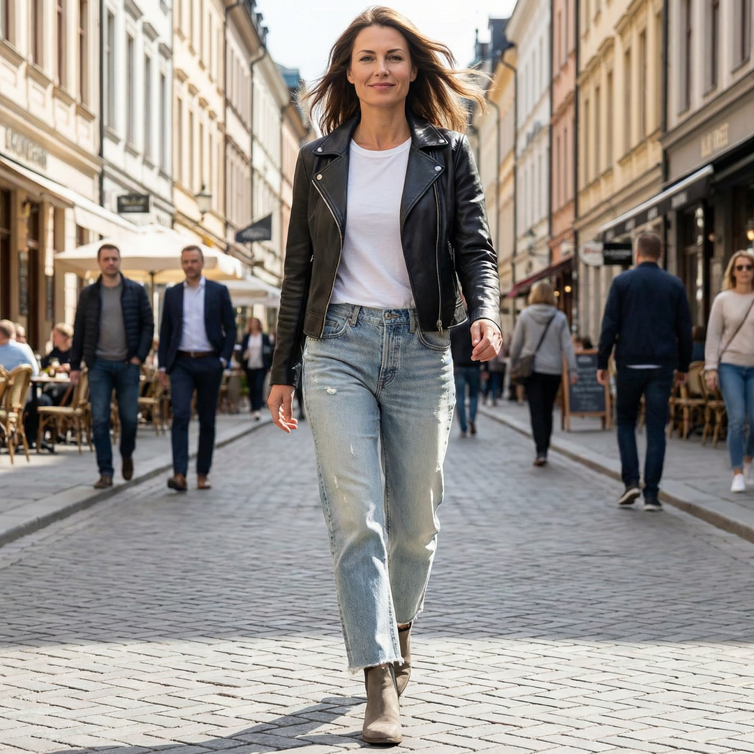 Larra | Retro Cropped Straight Leg Jeans