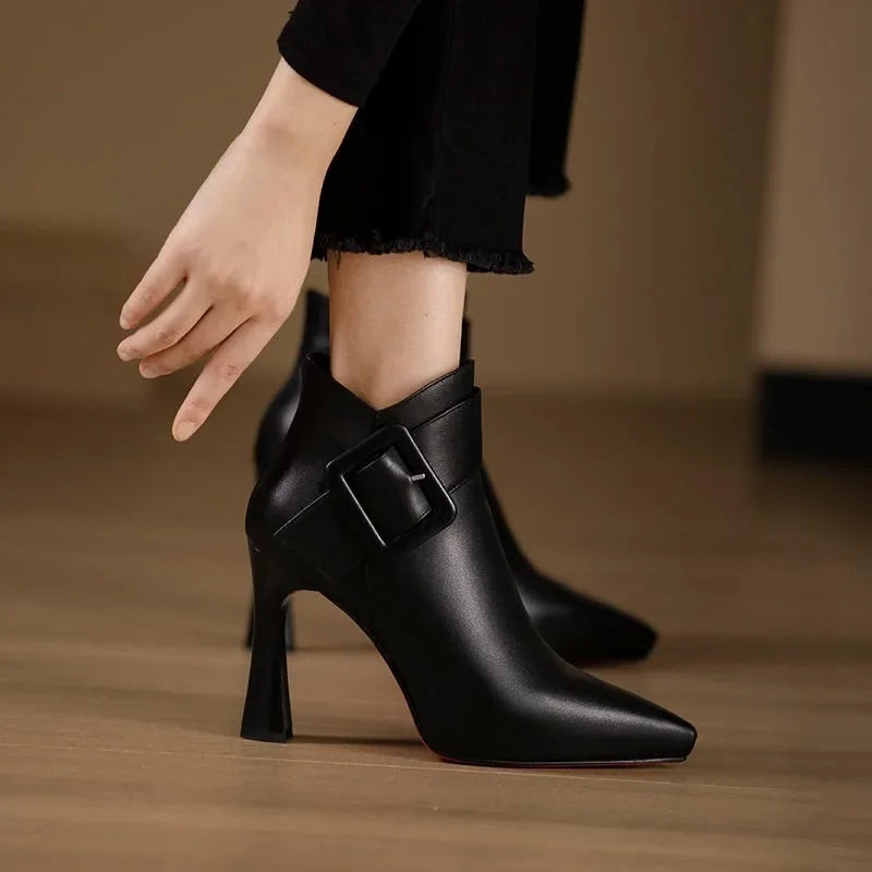 Lia | Leather Buckle Boots