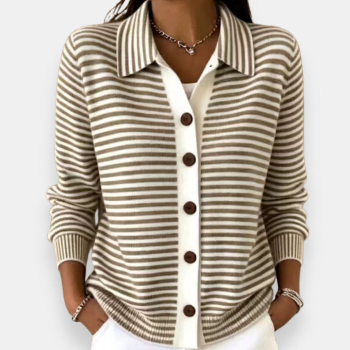 Linnea | Striped Button Cardigan