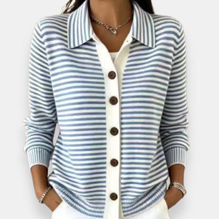 Linnea | Striped Button Cardigan