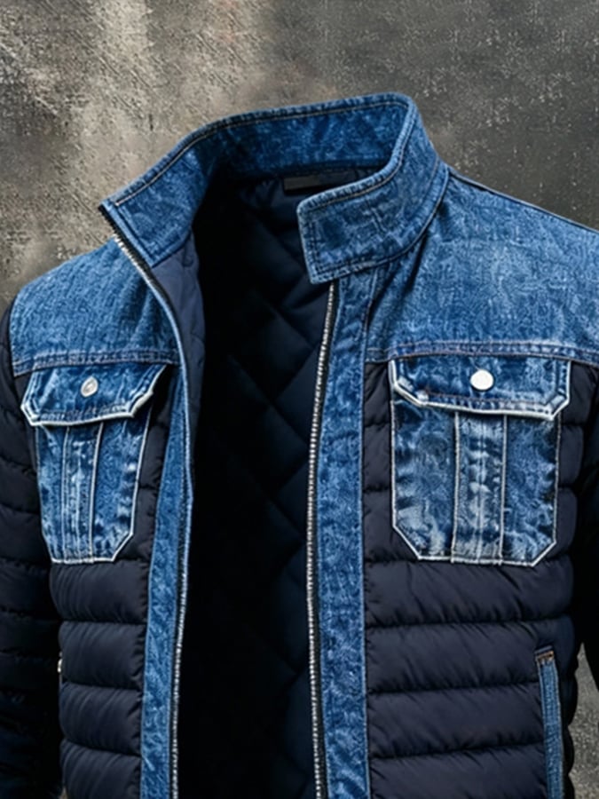 Lorence | Warm Quilted Denim Jacket